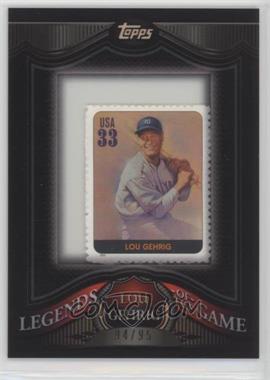 2009 Topps - Legends of the Game Encased Stamps #LG2 - Lou Gehrig /95