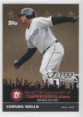 2009 Topps - ToppsTown Redemption Code Cards - Gold #TTT55 - Vernon Wells