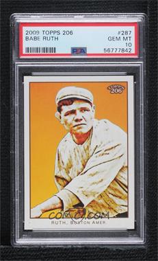 2009 Topps 206 - [Base] #287.1 - Babe Ruth (Pitching) [PSA 10 GEM MT]