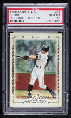 2009 Topps Allen & Ginter's - Baseball Highlights #AGHS14 - Ichiro Suzuki [PSA 10 GEM MT]