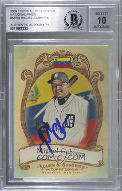 2009 Topps Allen & Ginter's - National Pride #NP59 - Miguel Cabrera [BAS BGS Authentic]