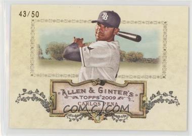 2009 Topps Allen & Ginter's - Rip Cards - Ripped #RC77 - Carlos Pena /50