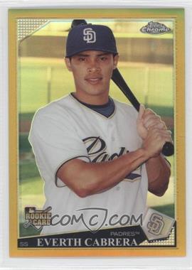 2009 Topps Chrome - [Base] - Gold Refractor #185 - Everth Cabrera /50