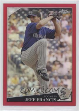 2009 Topps Chrome - [Base] - Red Refractor #105 - Jeff Francis /25