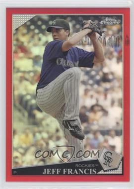 2009 Topps Chrome - [Base] - Red Refractor #105 - Jeff Francis /25
