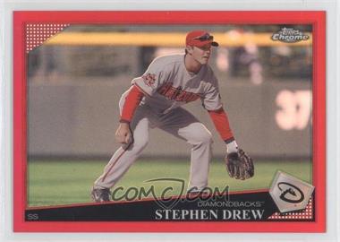 2009 Topps Chrome - [Base] - Red Refractor #12 - Stephen Drew /25