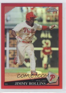 2009 Topps Chrome - [Base] - Red Refractor #144 - Jimmy Rollins /25