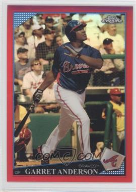 2009 Topps Chrome - [Base] - Red Refractor #147 - Garret Anderson /25