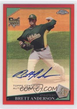 2009 Topps Chrome - [Base] - Red Refractor #226 - Rookie Autographs - Brett Anderson /25