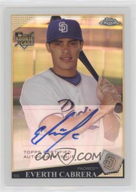 2009 Topps Chrome - [Base] - Refractor #241 - Rookie Autographs - Everth Cabrera /499