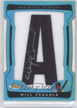 2009 Topps Finest - [Base] - Blue Refractor #154.A - Autograph Letter Patch - Will Venable (Letter A) /25
