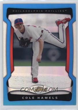 2009 Topps Finest - [Base] - Blue Refractor #35 - Cole Hamels /399