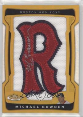2009 Topps Finest - [Base] - Gold Refractor #155.R - Autograph Letter Patch - Michael Bowden (Letter R) /10