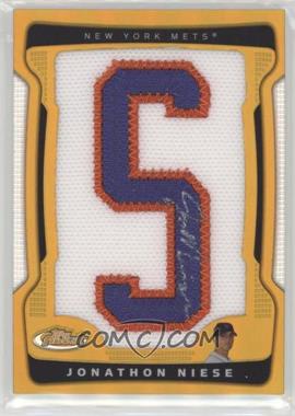 2009 Topps Finest - [Base] - Gold Refractor #162.S - Autograph Letter Patch - Jonathon Niese (Letter S) /10