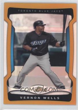 2009 Topps Finest - [Base] - Gold Refractor #74 - Vernon Wells /50