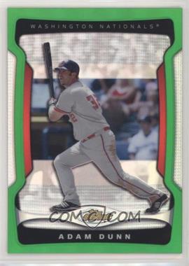 2009 Topps Finest - [Base] - Green Refractor #107 - Adam Dunn /99