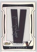 Autograph Letter Patch - Will Venable (Letter V) #/75