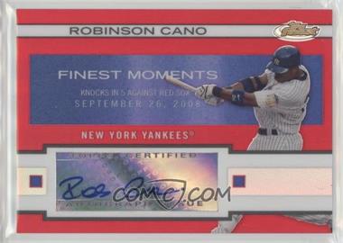 2009 Topps Finest - Finest Moments Autographs - Red Refractor #FMA-RC - Robinson Cano /25