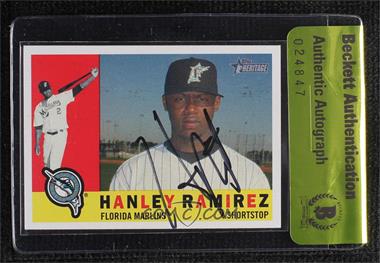 2009 Topps Heritage - [Base] #10 - Hanley Ramirez [BAS Authentic]