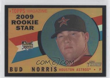 2009 Topps Heritage - Chrome - Black Refractor #CHR198 - Bud Norris /60