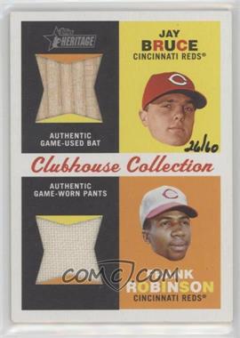 2009 Topps Heritage - Clubhouse Collection Dual Relics #CCD-BR - Jay Bruce, Frank Robinson /60