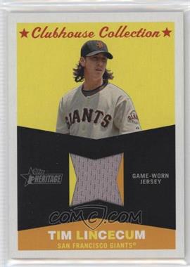 2009 Topps Heritage - Clubhouse Collection Relics #CC-TL - Tim Lincecum