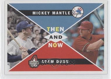 2009 Topps Heritage - Then and Now Heritage Series #TN5 - Mickey Mantle, Adam Dunn