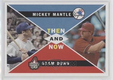 2009 Topps Heritage - Then and Now Heritage Series #TN5 - Mickey Mantle, Adam Dunn