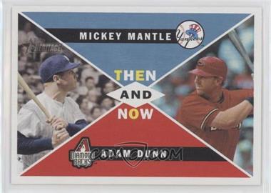 2009 Topps Heritage - Then and Now Heritage Series #TN5 - Mickey Mantle, Adam Dunn