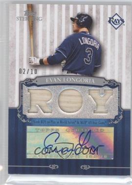 2009 Topps Sterling - 3-Piece Sterling Chronicles Autographs #3SCA-64 - Evan Longoria /10