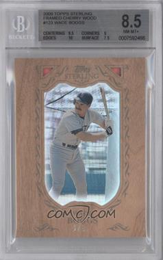 2009 Topps Sterling - [Base] - Framed Cherry Wood #123 - Wade Boggs /1 [BGS 8.5 NM‑MT+]