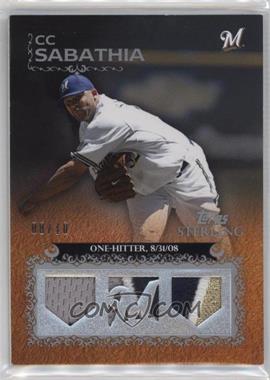 2009 Topps Sterling - Career Chronicles Relics Triple - Numbered to 10 #3CCR-81 - C.C. Sabathia /10 [EX to NM]