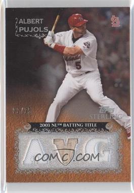 2009 Topps Sterling - Career Chronicles Relics Triple #3CCR-64 - Albert Pujols /25