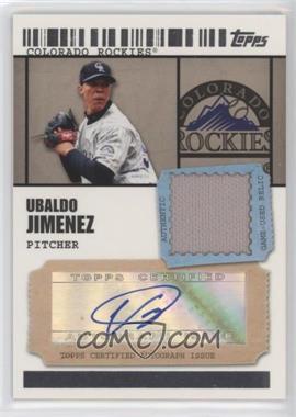 2009 Topps Ticket To Stardom - Autographed Relics #TSAR-UJ - Ubaldo Jimenez /489