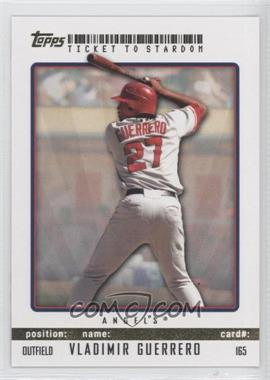 2009 Topps Ticket To Stardom - [Base] - Gold #165 - Vladimir Guerrero /50