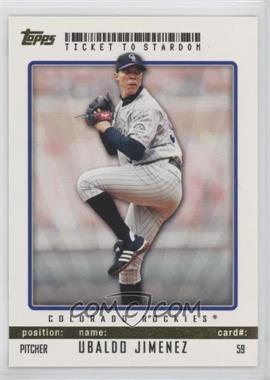 2009 Topps Ticket To Stardom - [Base] - Gold #59 - Ubaldo Jimenez /50