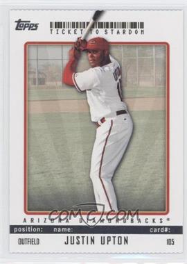 2009 Topps Ticket To Stardom - [Base] - Perforated #105 - Justin Upton
