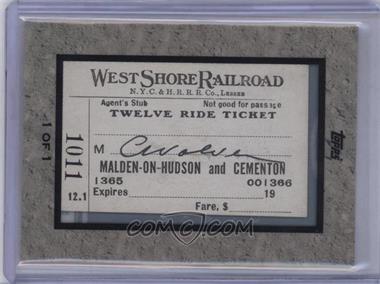 2009 Topps Ticket To Stardom - Framed American Pop Culture Tickets #WSRR-1011 - West Shore Railroad Ticket /1