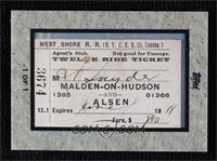 West Shore Railroad Ticket #/1