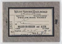West Shore Railroad Ticket #/1