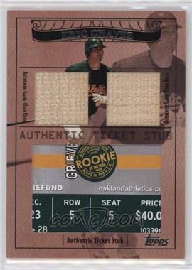 2009 Topps Ticket To Stardom - Ticket Stubs Plus Memorabilia Dual #TSP2-24 - Eric Chavez /224