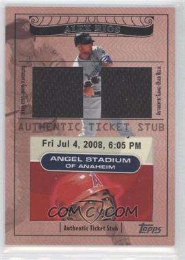 2009 Topps Ticket To Stardom - Ticket Stubs Plus Memorabilia Dual #TSP2-32 - Alex Rios /180