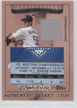 2009 Topps Ticket To Stardom - Ticket Stubs Plus Memorabilia #TSP-4 - Chad Billingsley /225