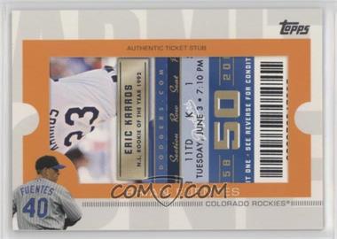 2009 Topps Ticket To Stardom - Ticket Stubs #TS-15 - Brian Fuentes /110