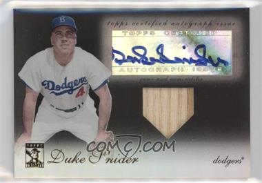 2009 Topps Tribute - Autographed Relics - Black #TAR-DS3 - Duke Snider /50