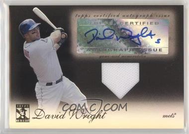 2009 Topps Tribute - Autographed Relics - Black #TAR-DW2 - David Wright /50