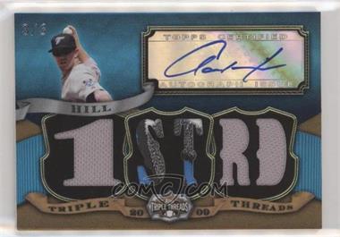 2009 Topps Triple Threads - Autographed Relic - Sapphire #TTAR-170 - Aaron Hill /3