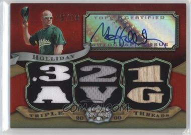 2009 Topps Triple Threads - Autographed Relic #TTAR-37 - Matt Holliday /18