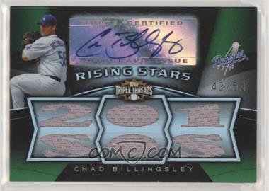 2009 Topps Triple Threads - [Base] - Emerald #117 - Rising Stars - Chad Billingsley /50