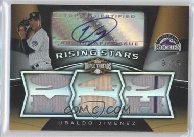 2009 Topps Triple Threads - [Base] - Gold #108 - Rising Stars - Ubaldo Jimenez /25